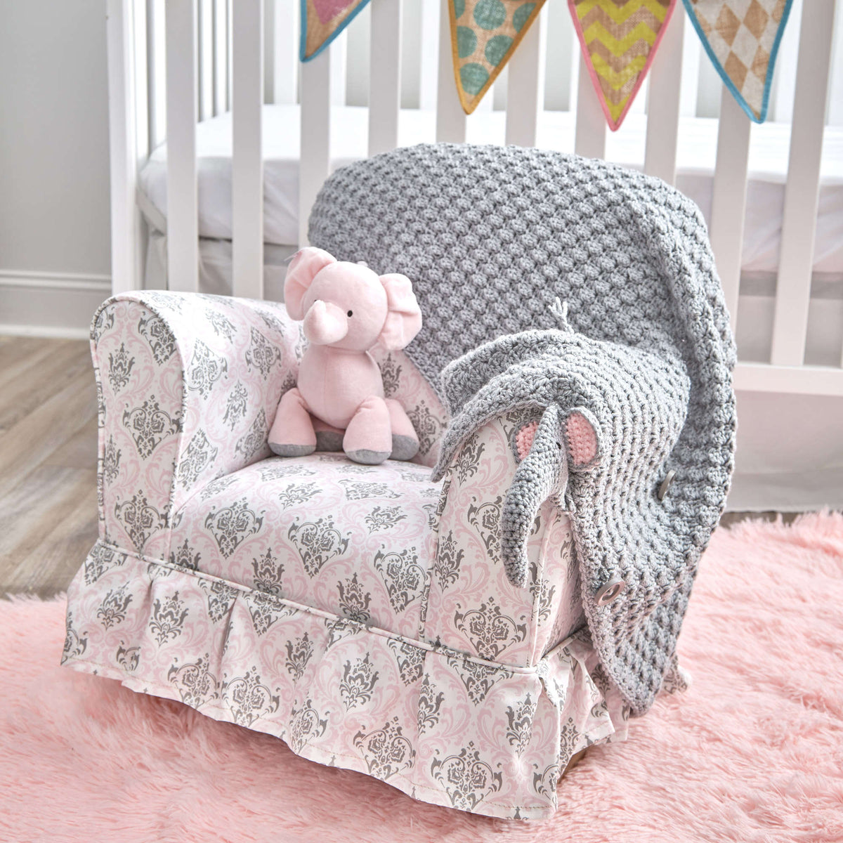 Crochet Blanket made in Red Heart Baby Hugs Light Yarn