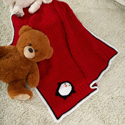 Red Heart Playful Penguin Crochet Blanket Red Heart Playful Penguin Crochet Blanket