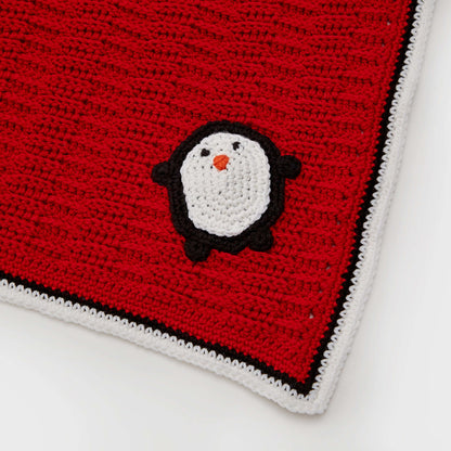 Red Heart Playful Penguin Crochet Blanket Single Size