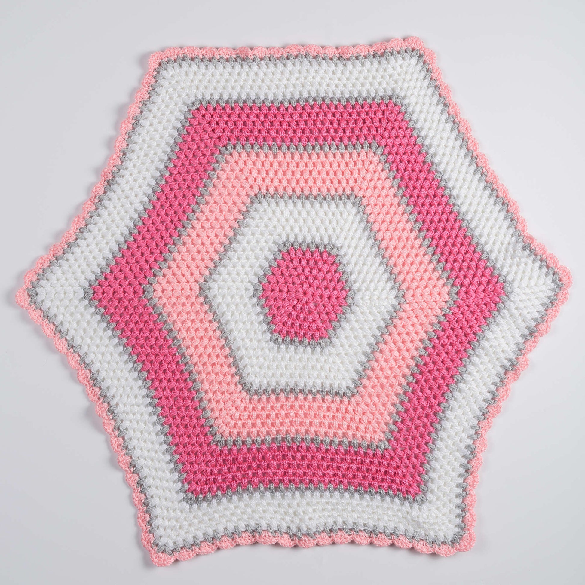 Free Red Heart Sweet Baby Hexagon Blanket Crochet Pattern