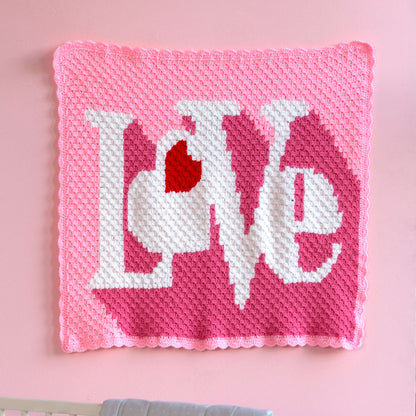 Red Heart Heart Throb Crochet Blanket Crochet Blanket made in Red Heart Super Saver Yarn