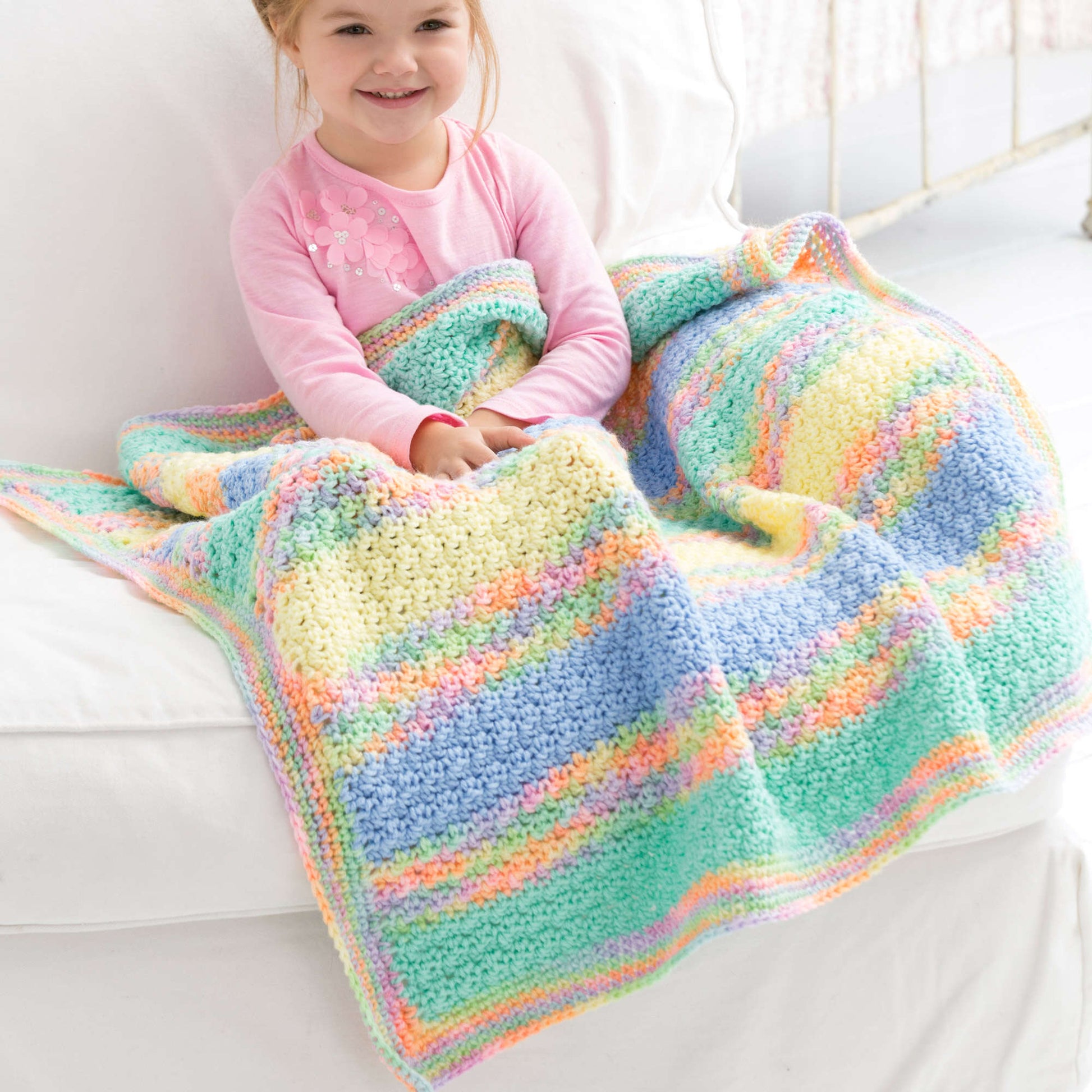 Free Red Heart Tropical Crochet Baby Blanket Pattern