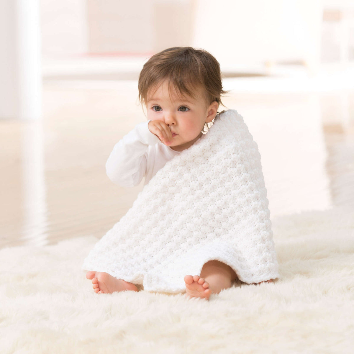 Crochet Blanket made in Red Heart Baby Hugs Light Yarn