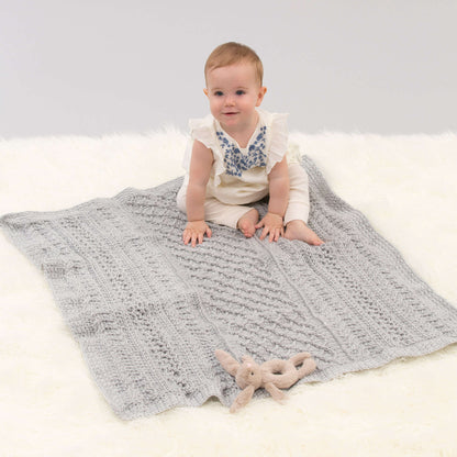 Red Heart Cable Your Love Crochet Blanket Crochet Blanket made in Red Heart Soft Baby Steps Yarn