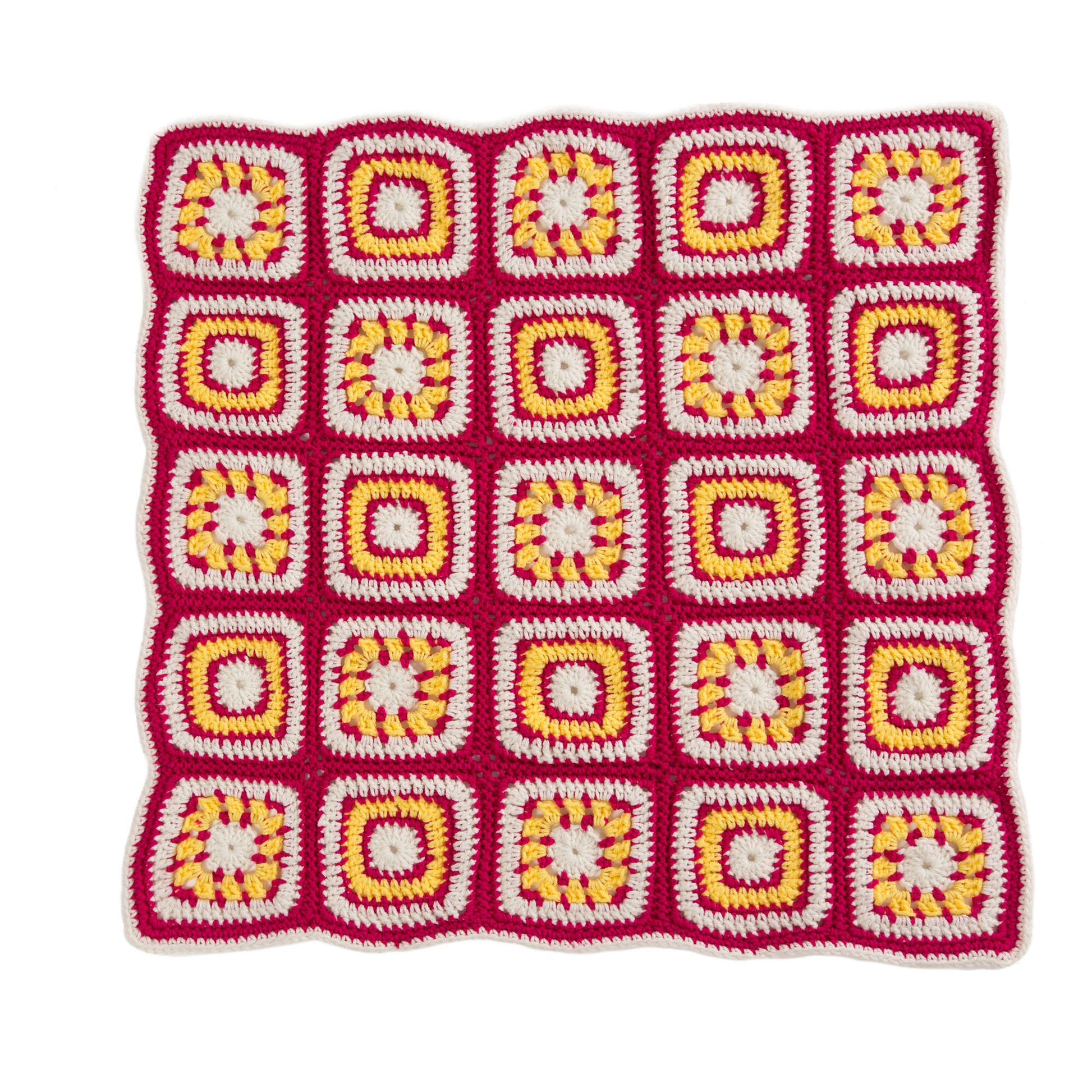 Free Red Heart Bright Eyes Crochet Baby Blanket Pattern