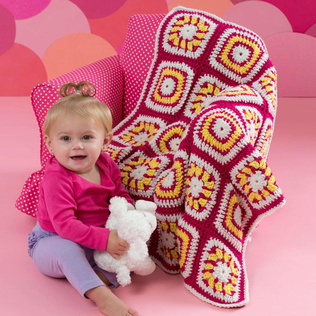 Crochet Blanket made in Red Heart With Love Yarn