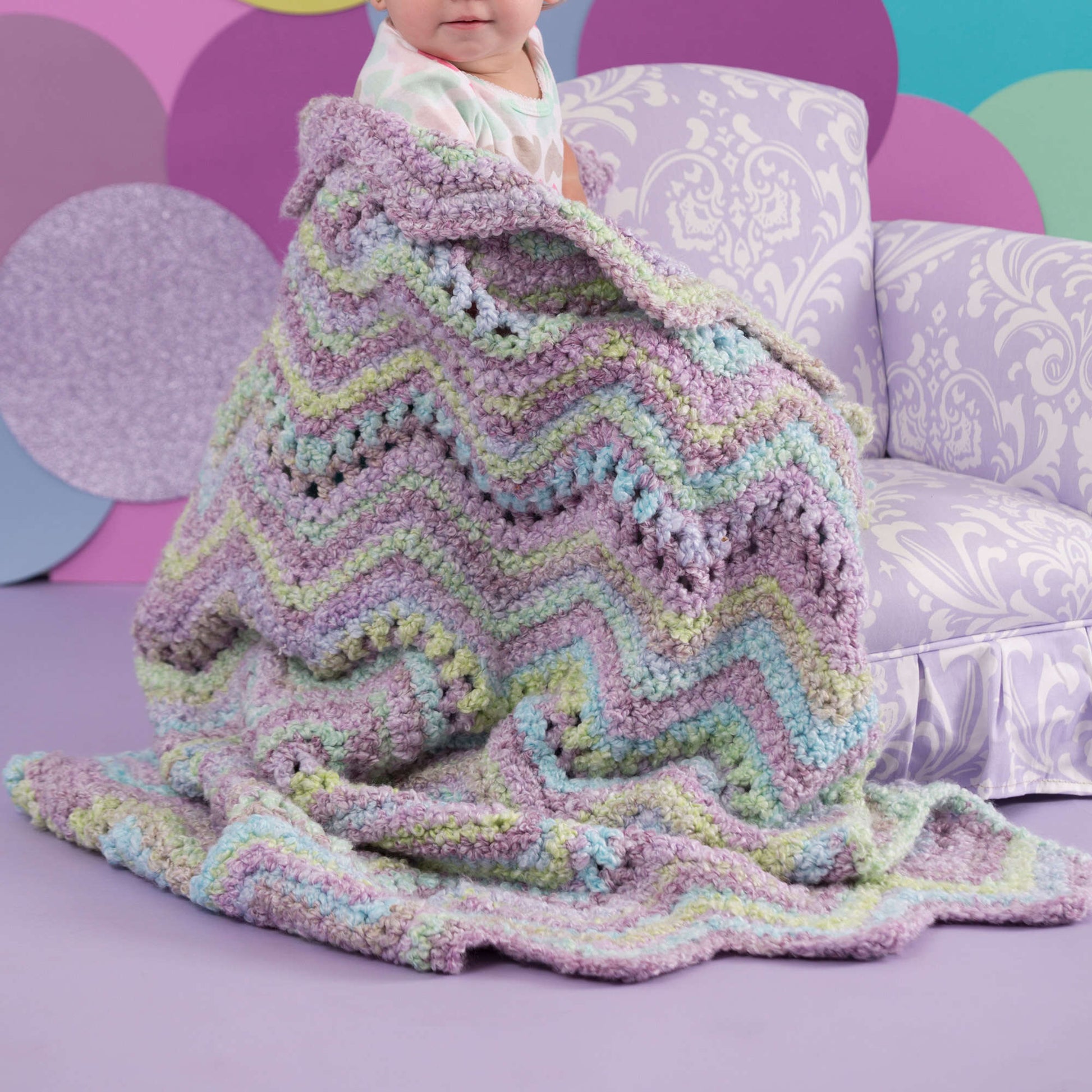 Free Red Heart Ripple Crochet Baby Blanket Pattern | Yarnspirations