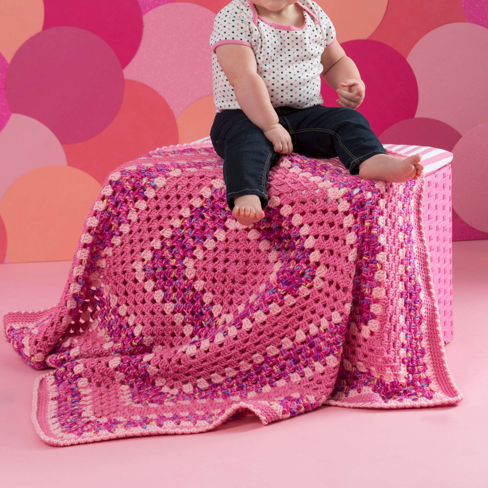 Free Red Heart Make It Pink Crochet Blanket Pattern