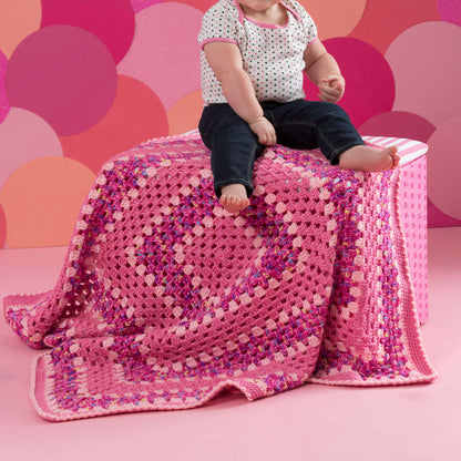 Red Heart Make It Pink Crochet Blanket Crochet Blanket made in Red Heart Soft Baby Steps Yarn