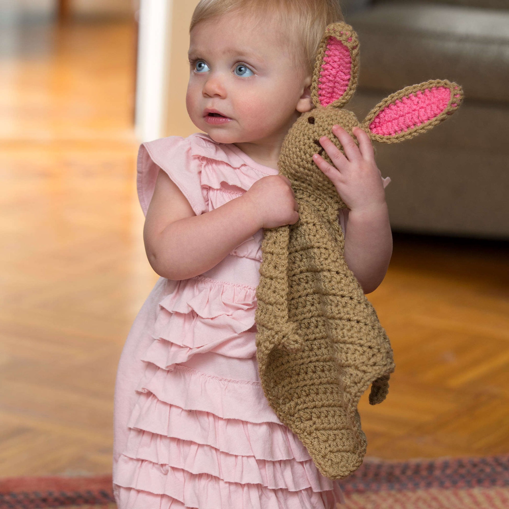 Red Heart Bunny Comfort Blankie | Yarnspirations