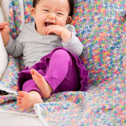 Red Heart Butterfly Days Crochet Baby Blanket Crochet Blanket made in Red Heart Baby Sheen Yarn