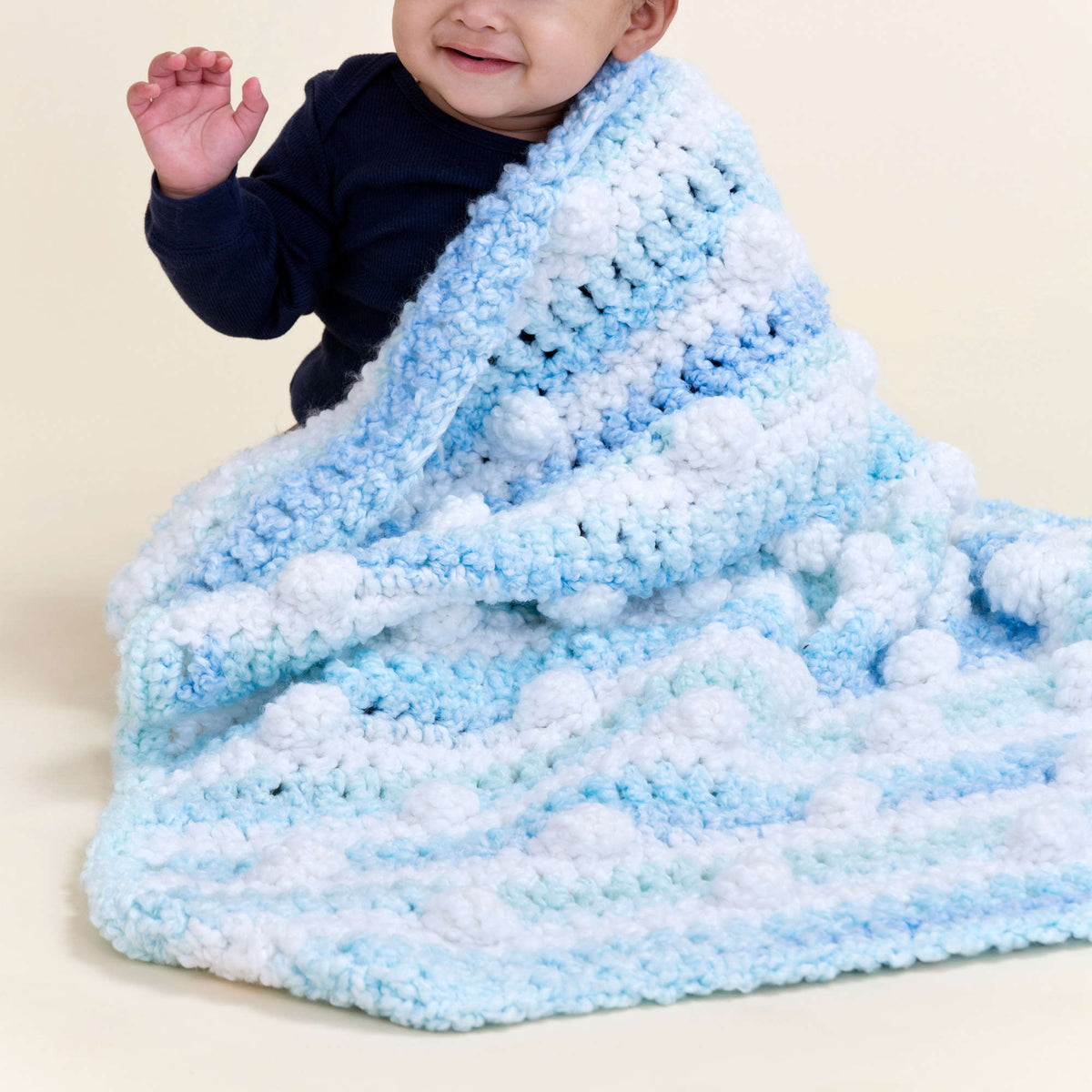 Crochet Blanket made in Red Heart Snuggle Bunny Yarn