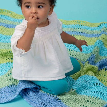Red Heart Cool Breeze Baby Ripple Blanket Crochet Red Heart Cool Breeze Baby Ripple Blanket Crochet