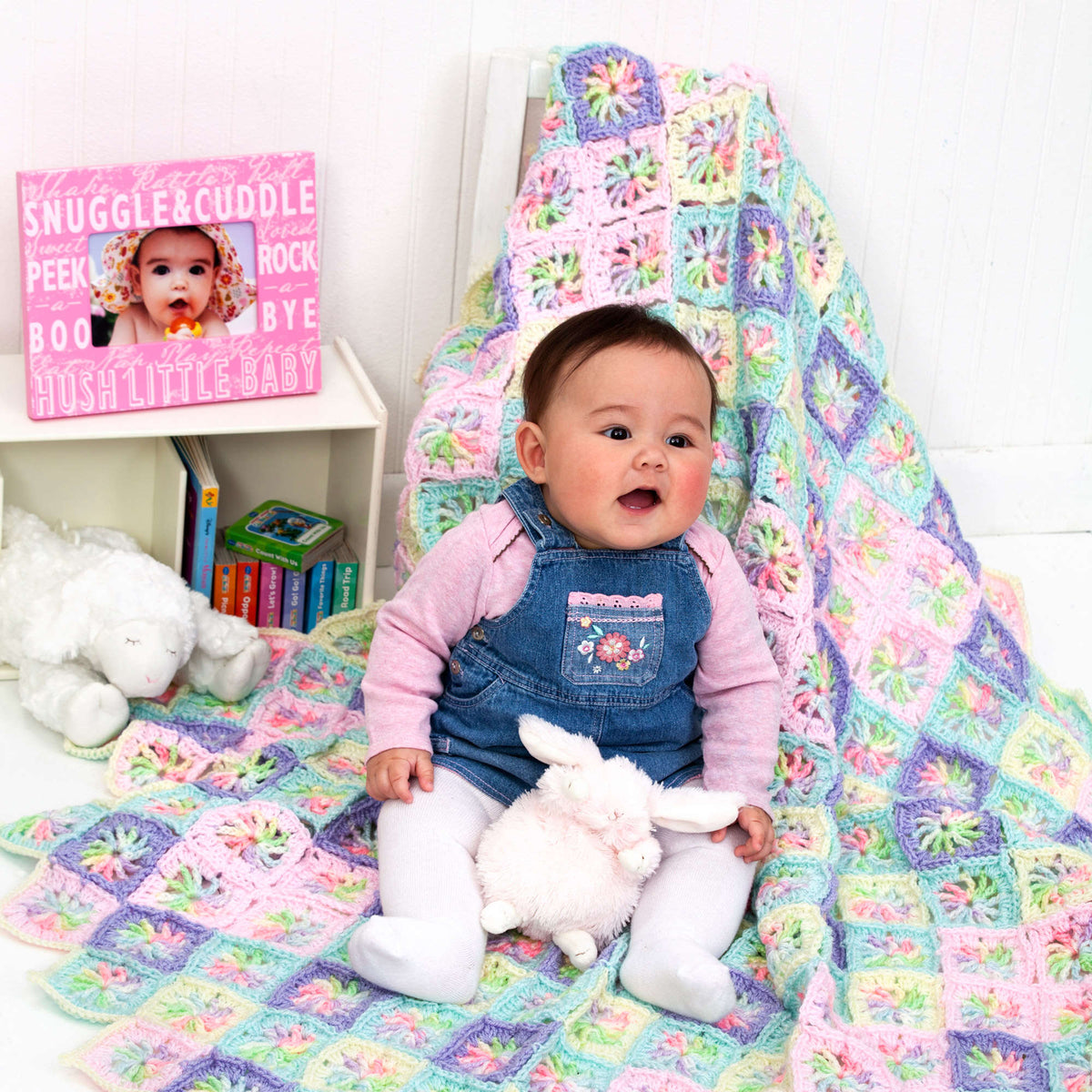 Crochet Blanket made in Red Heart Soft Baby Yarn