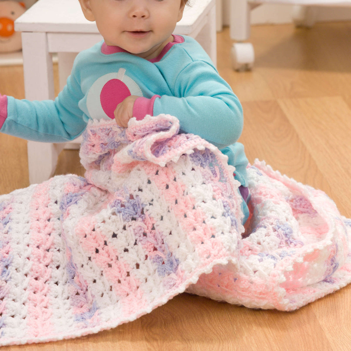 Crochet Blanket made in Red Heart Baby Econo Yarn