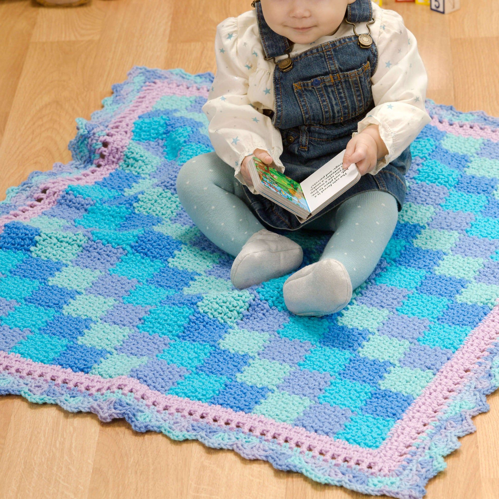 Free Red Heart Baby Blues Blanket Crochet Pattern