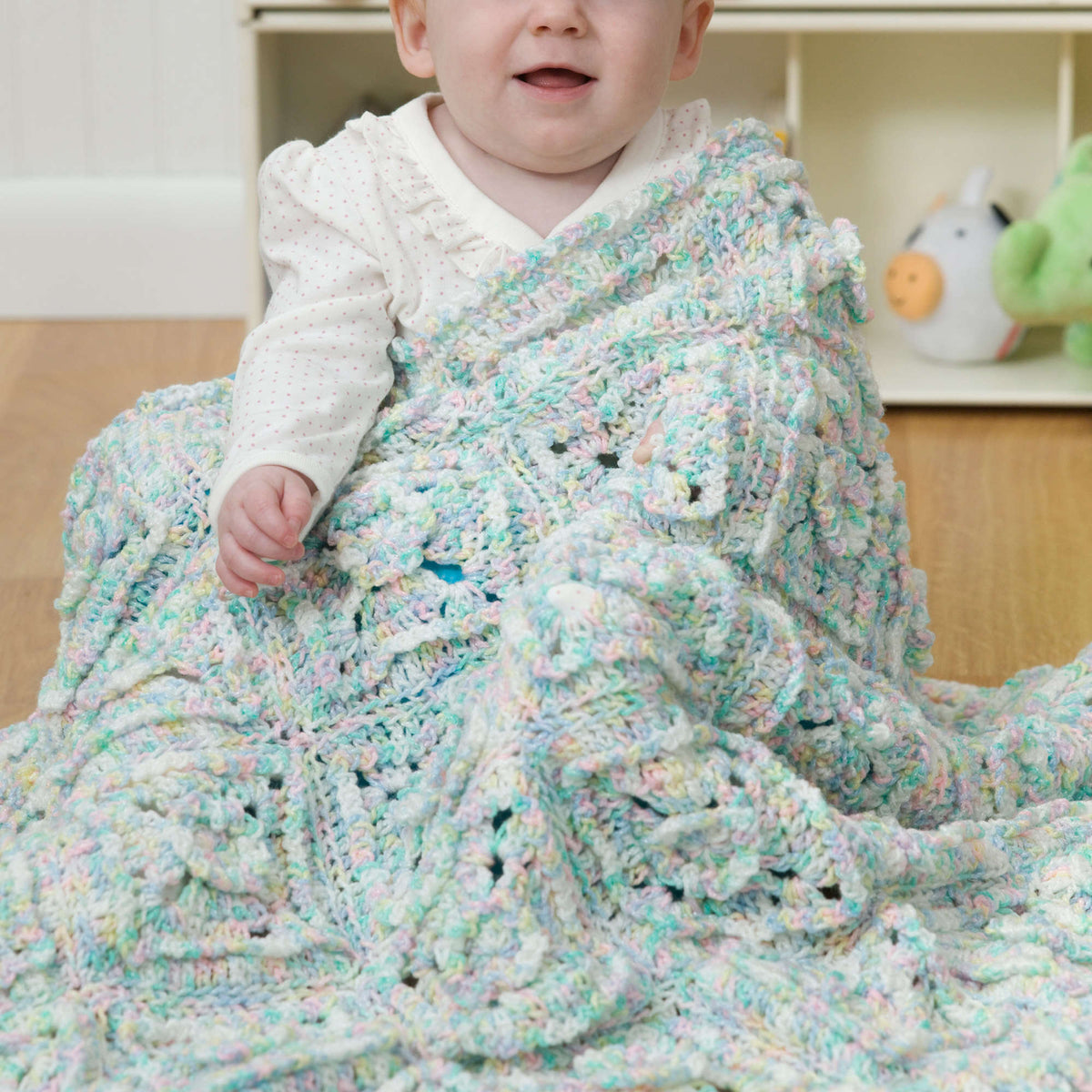 Crochet Blanket made in Red Heart Baby Econo Yarn