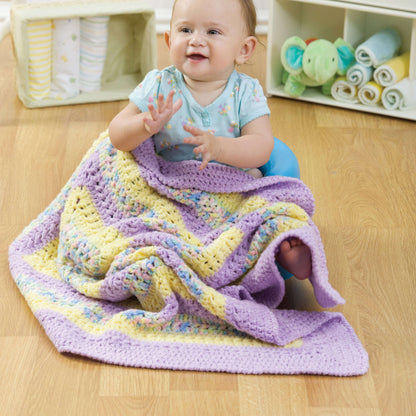 Red Heart Crochet Baby Granny Three Ways Crochet Blanket made in Red Heart Baby Clouds Yarn