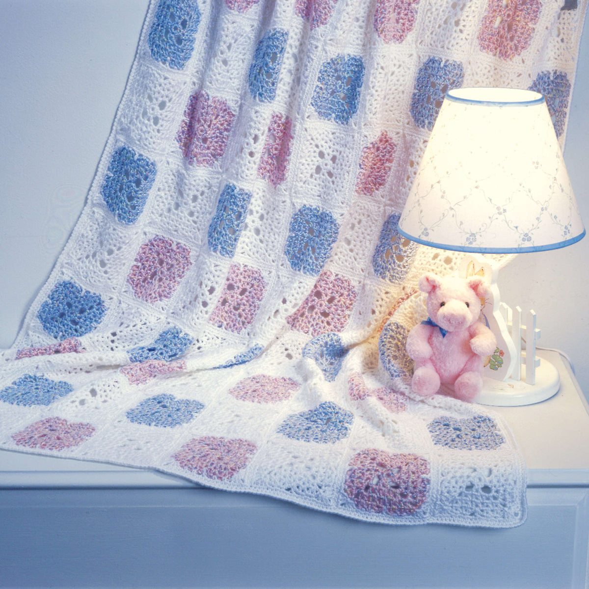Crochet Blanket made in Red Heart Soft Baby Yarn