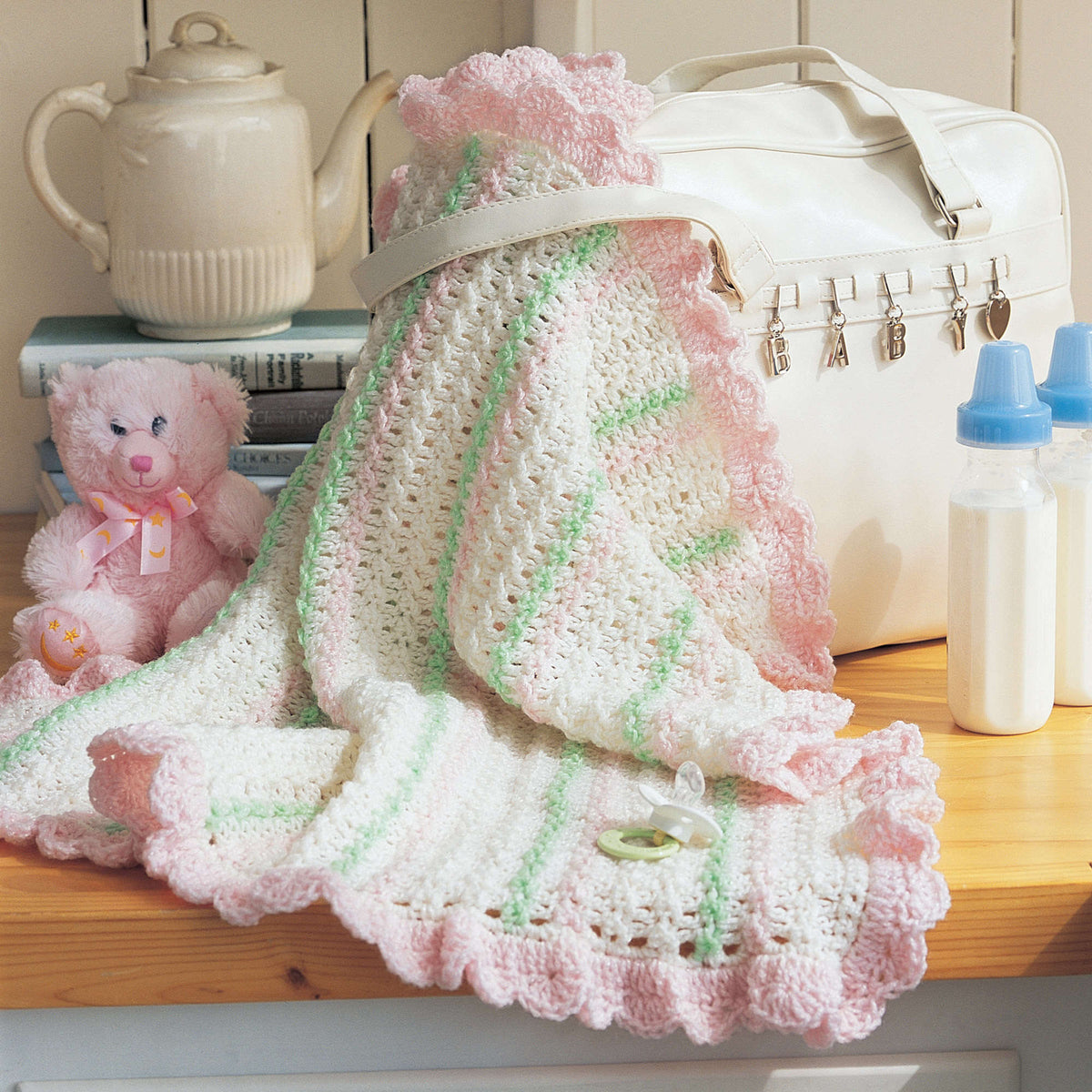 Crochet Blanket made in Red Heart Baby Econo Yarn