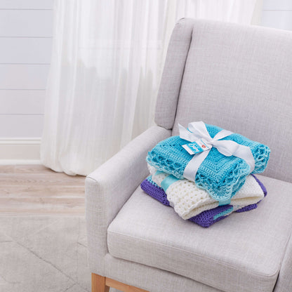 Red Heart Sweet Squares Crochet Baby Blanket Crochet Blanket made in Red Heart Soft Baby Steps Yarn