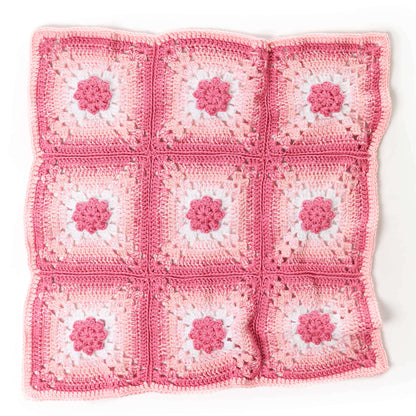 Red Heart Fancy Flowers Crochet Baby Blanket Single Size