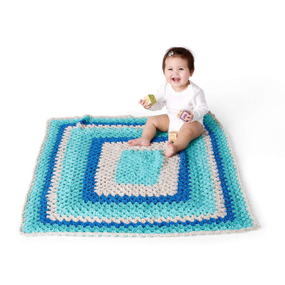 Red Heart Easy-Go-Round Crochet Blanket Single Size