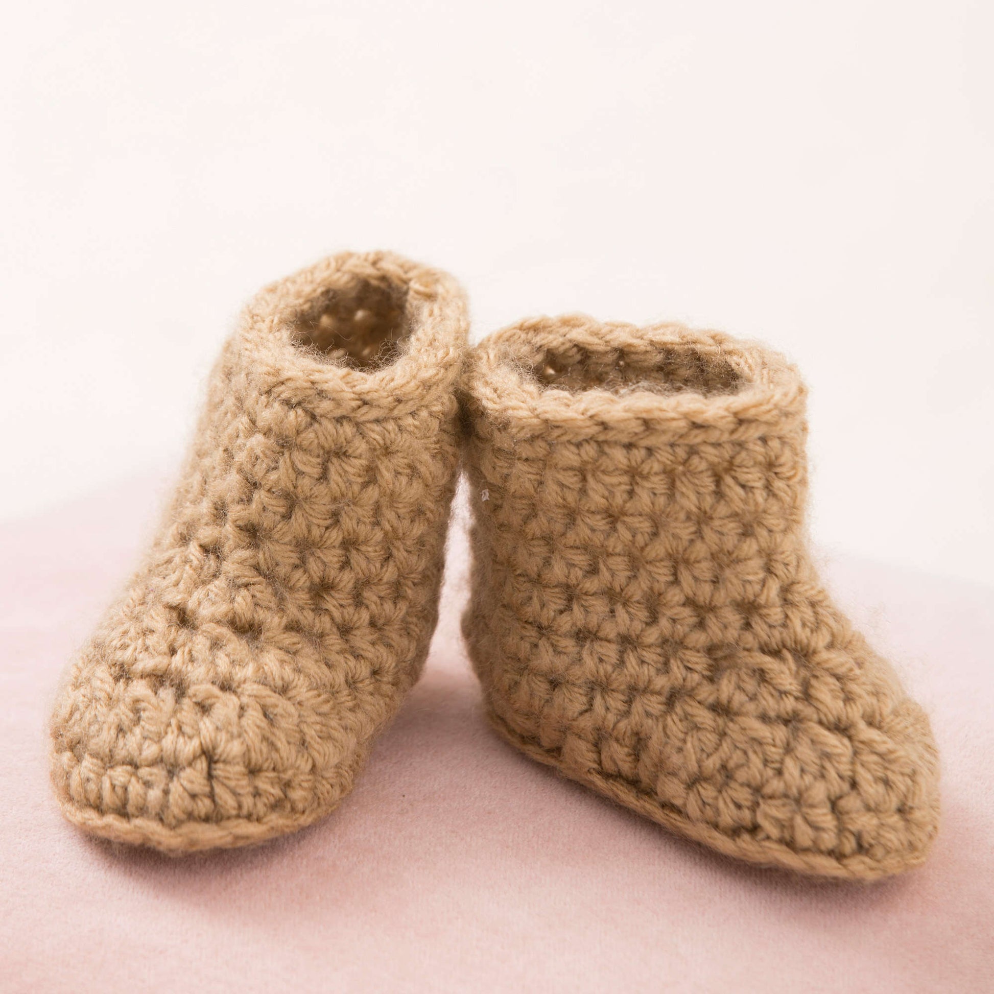 Free Red Heart Crochet Warm Baby Boots Pattern