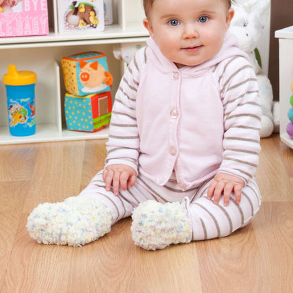 Red Heart Crochet Warm & Fluffy Booties Crochet Booties made in Red Heart Buttercup Yarn