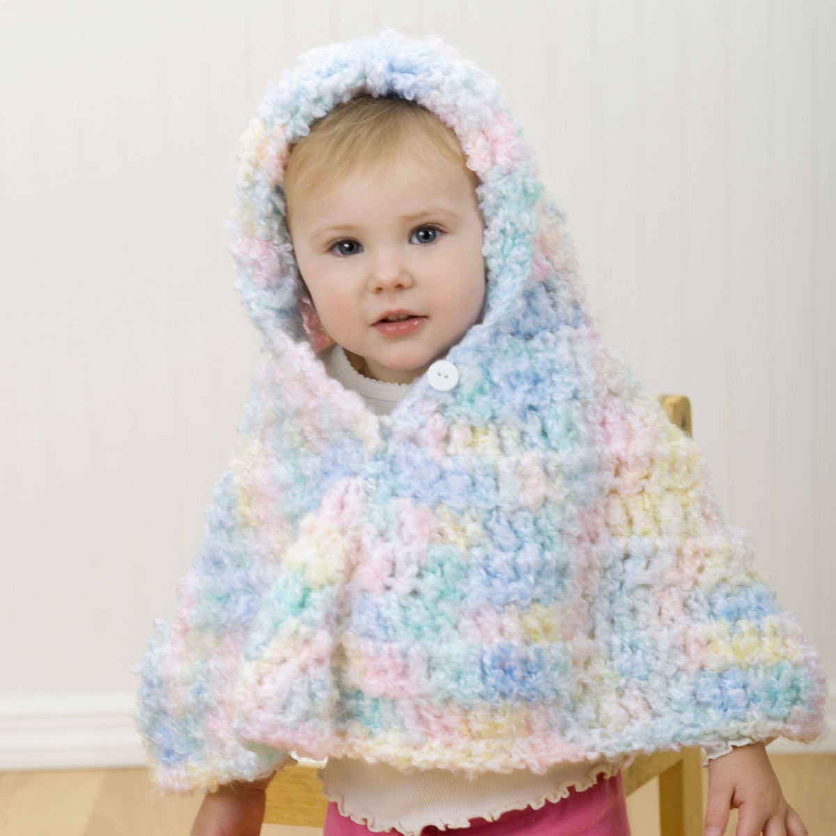 Crochet Poncho made in Red Heart Light & Lofty Yarn