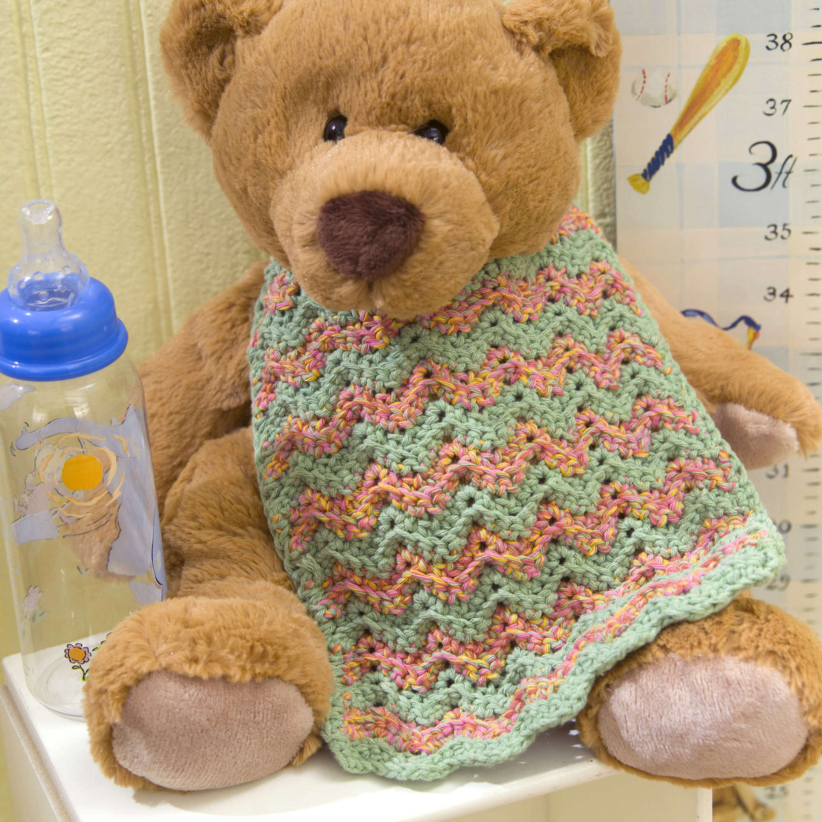 Crochet Bottle Accessories made in Red Heart Eco-Cotton Blend Yarn