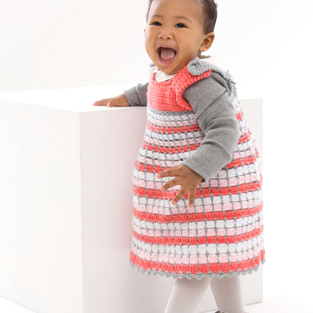 Crochet Jumper made in Red Heart Baby Hugs Light Yarn