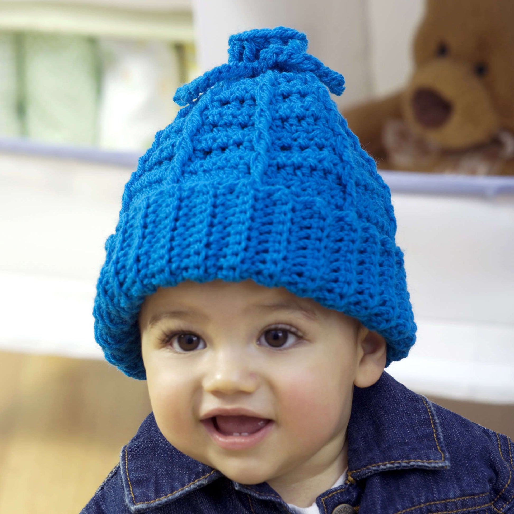 Crochet Baby Boy Blue Hat Free Easy Red Heart Baby To Kid Hat