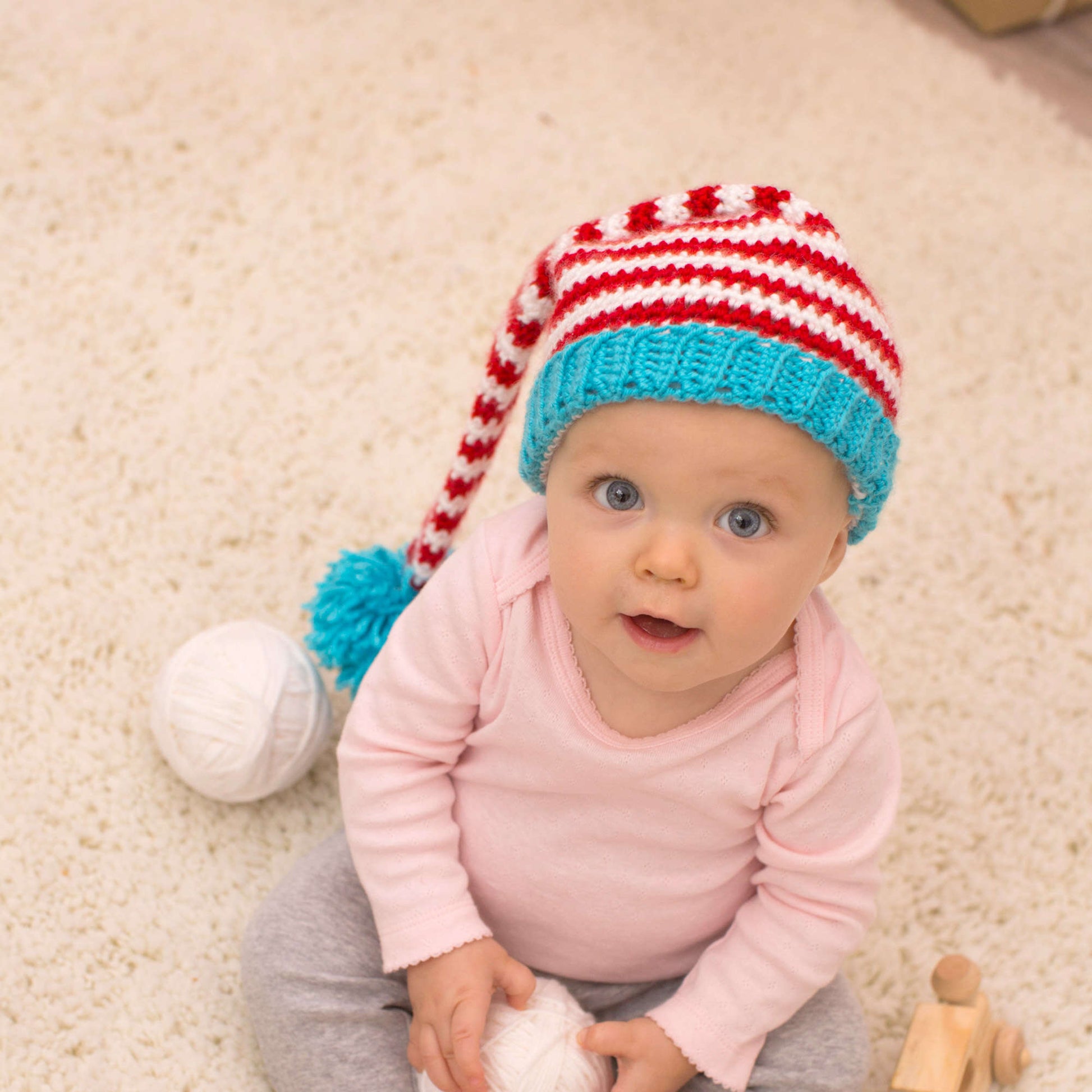 Free Red Heart Crochet Baby Elf Hat Pattern