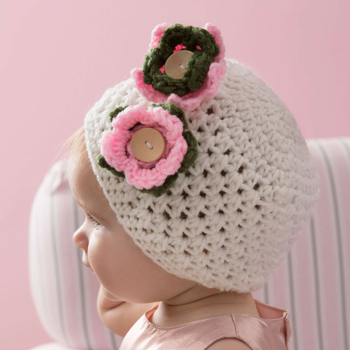 Crochet Hat made in Red Heart Super Saver Yarn