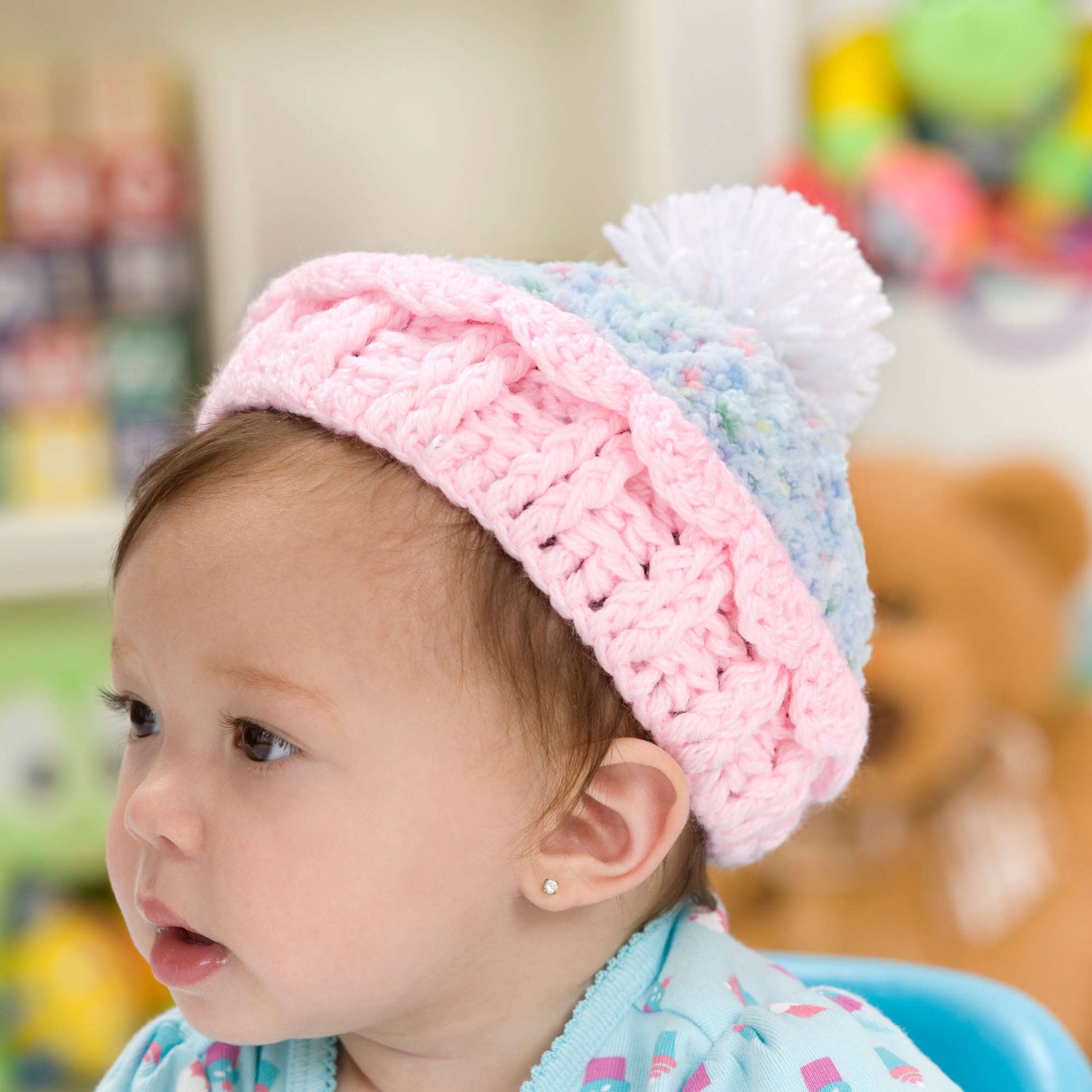 Free Red Heart Crocheted Cupcake Hat Pattern