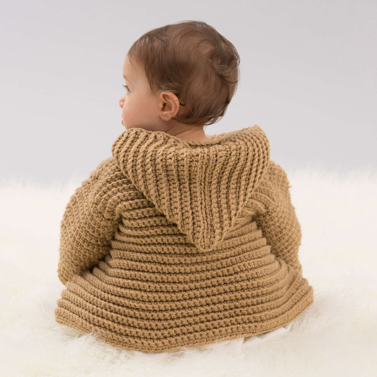 Crochet Cardigan made in Red Heart With Love Yarn