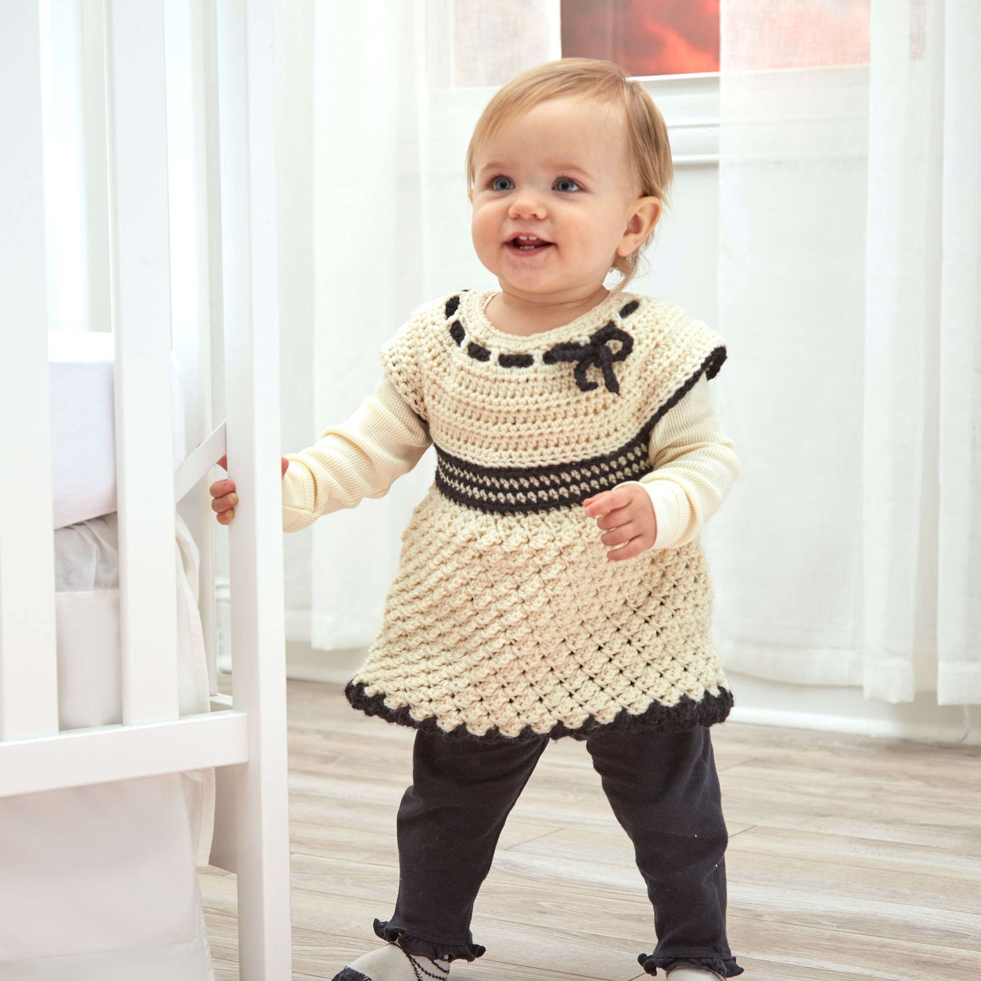 Free Red Heart Crochet Baby's Special Tunic Pattern