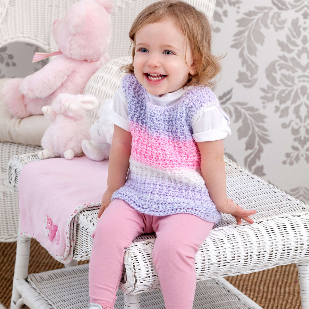 Crochet Vest made in Red Heart Sweet Baby Yarn