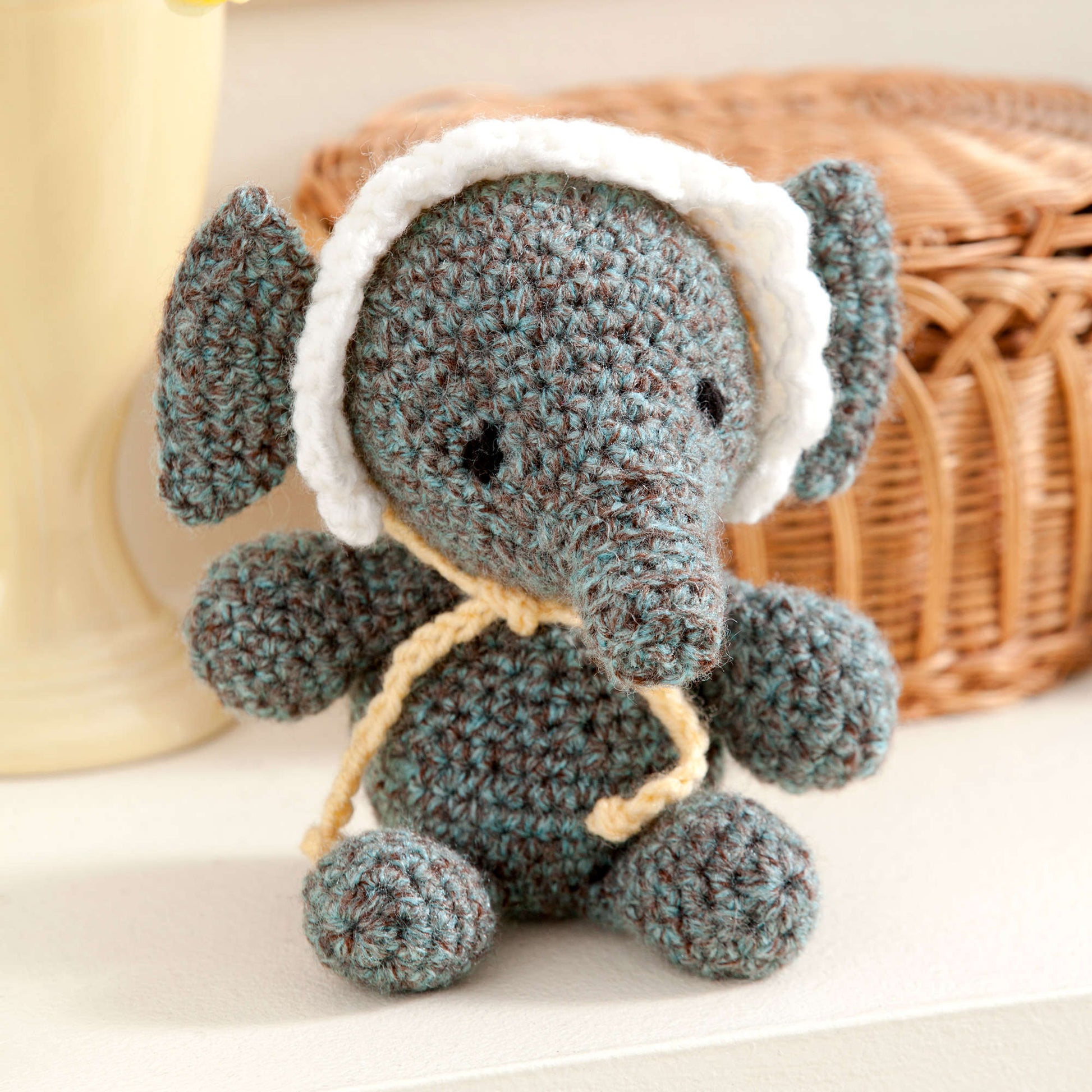 Free Red Heart Baby's Elephant Crochet Pattern