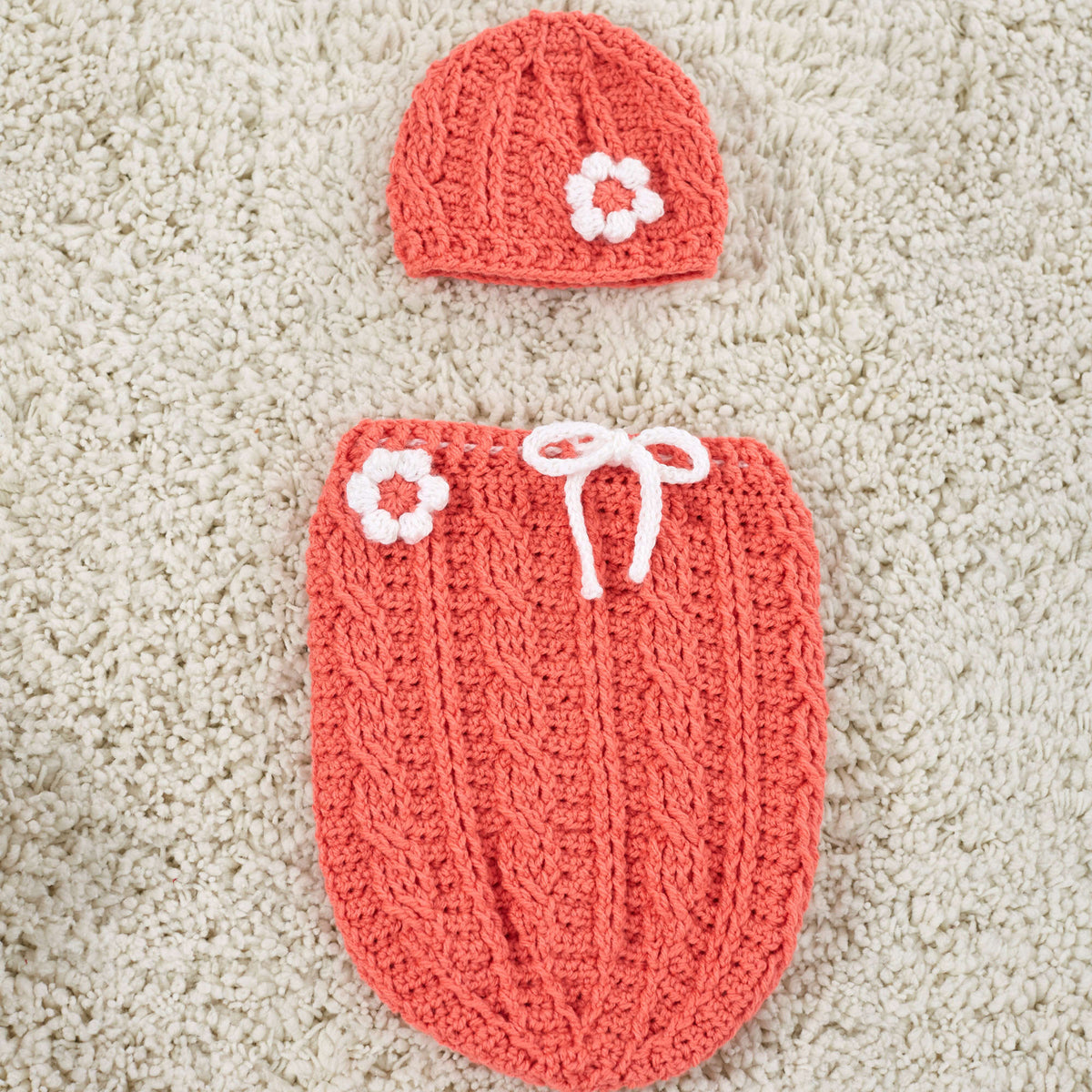 Crochet Set made in Red Heart Baby Hugs Light Yarn