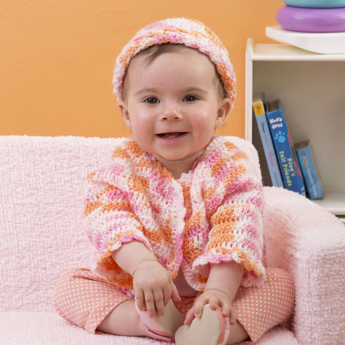 Crochet Set made in Red Heart Baby TLC Yarn