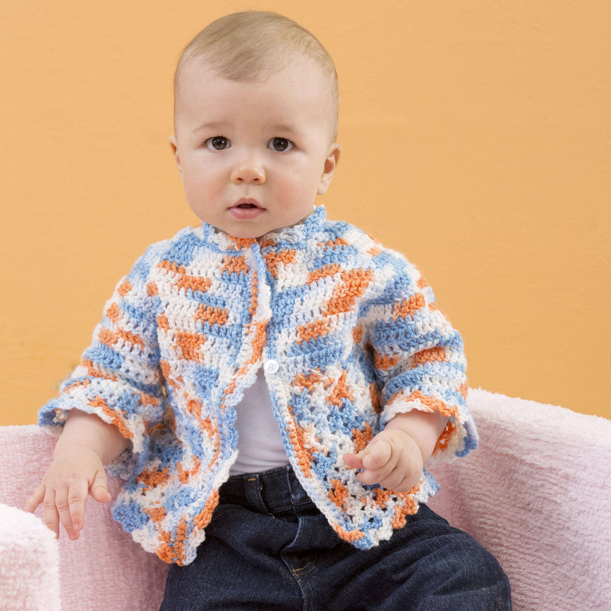 Crochet Set made in Red Heart Baby TLC Yarn