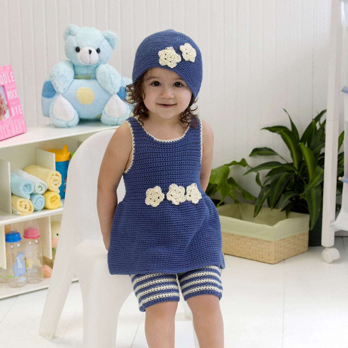 Crochet Hat made in Red Heart Luster Sheen Yarn