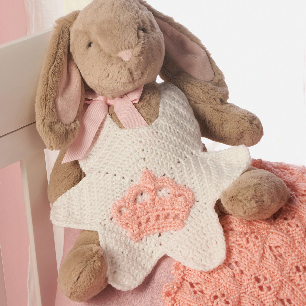 Crochet Bib made in Red Heart Soft Baby Steps Yarn