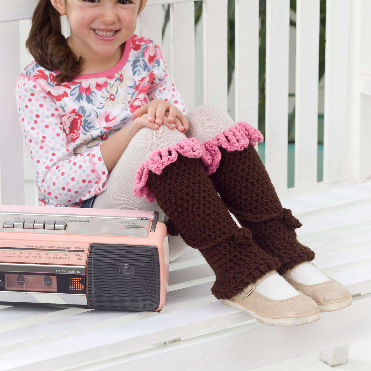 Crochet Warmers made in Red Heart Designer Sport Yarn