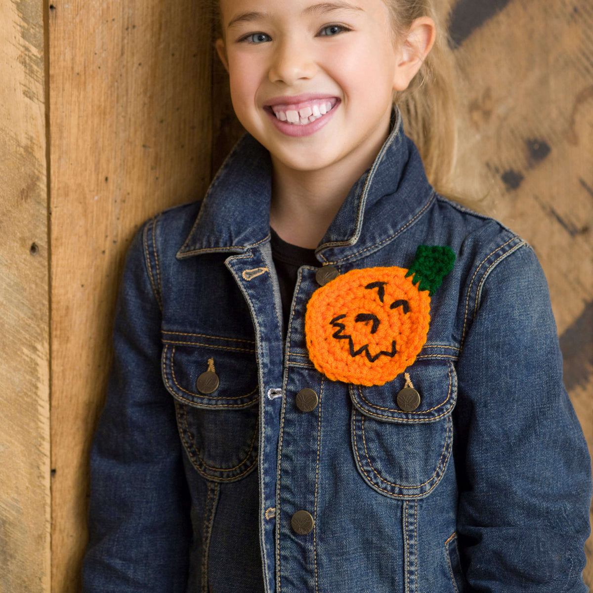 Crochet Pin made in Red Heart Super Saver Yarn