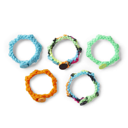 Red Heart Beginner Crochet Bracelets Crochet Bracelet made in Red Heart Super Saver Yarn