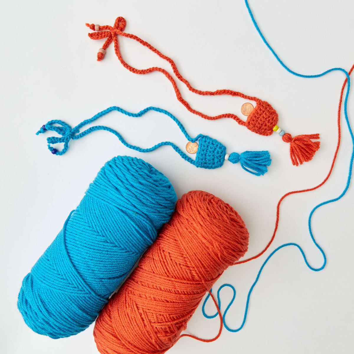 Crochet Necklace made in Red Heart With Love Yarn