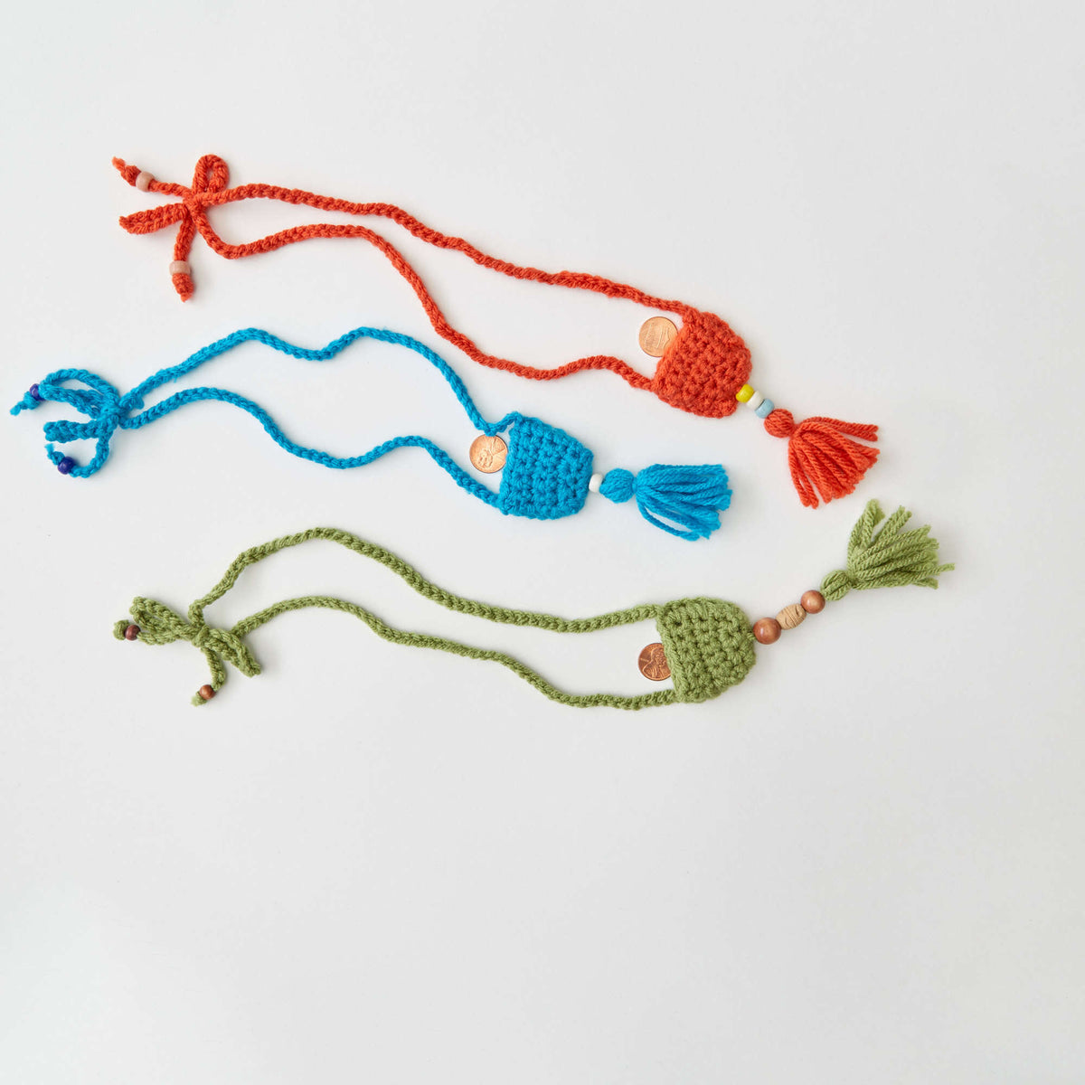 Crochet Necklace made in Red Heart With Love Yarn